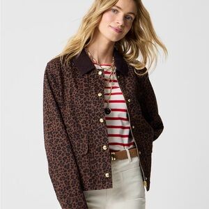 NWT - J. Crew Leopard Print Utility Jacket